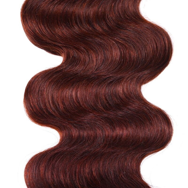 Dark Aubrn Red Brown Hair Weave 1 Bundle Human Hair Weft Extensions