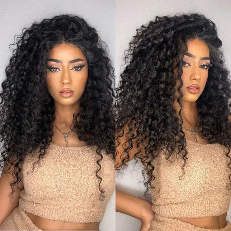 Deep Wave Breathable 4x4 Lace Closure Wig Glueless Beginner Friendly Wigs