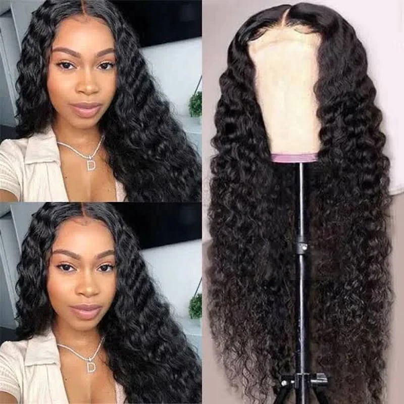 Deep Wave Breathable 4x4 Lace Closure Wig Glueless Beginner Friendly Wigs