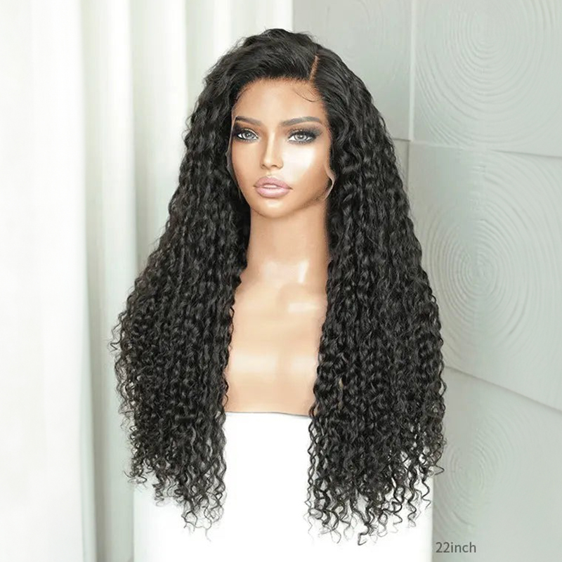 Deep Wave Wig Virgin Human Hair 13X6 HD Lace Front Wigs Pre-Plucked