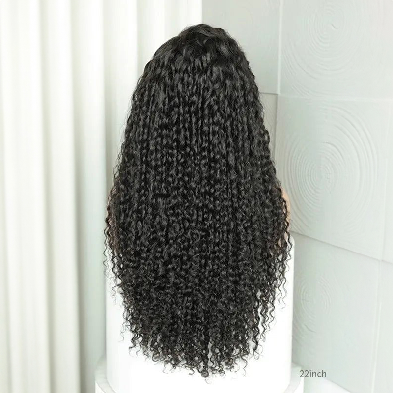 Deep Wave Wig Virgin Human Hair 13X6 HD Lace Front Wigs Pre-Plucked