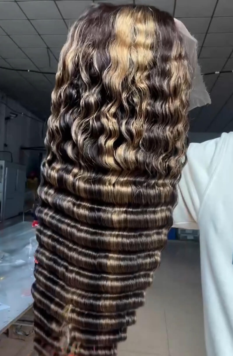 Deep Wave Red | Black |Copper Color Glueless Lace Front Wig Human Hair Wigs