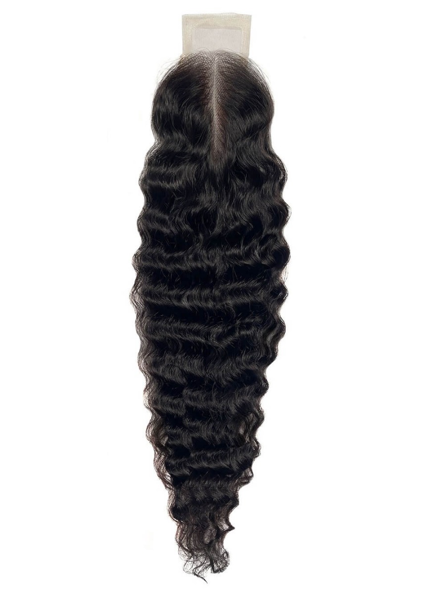 Deep Wave Virgin Hair 2X6 HD Lace Closure 100% Human Hair