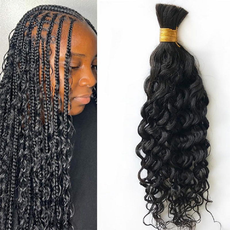 Double Drawn Loose Deep Wave Bulk Human Hair For Braiding