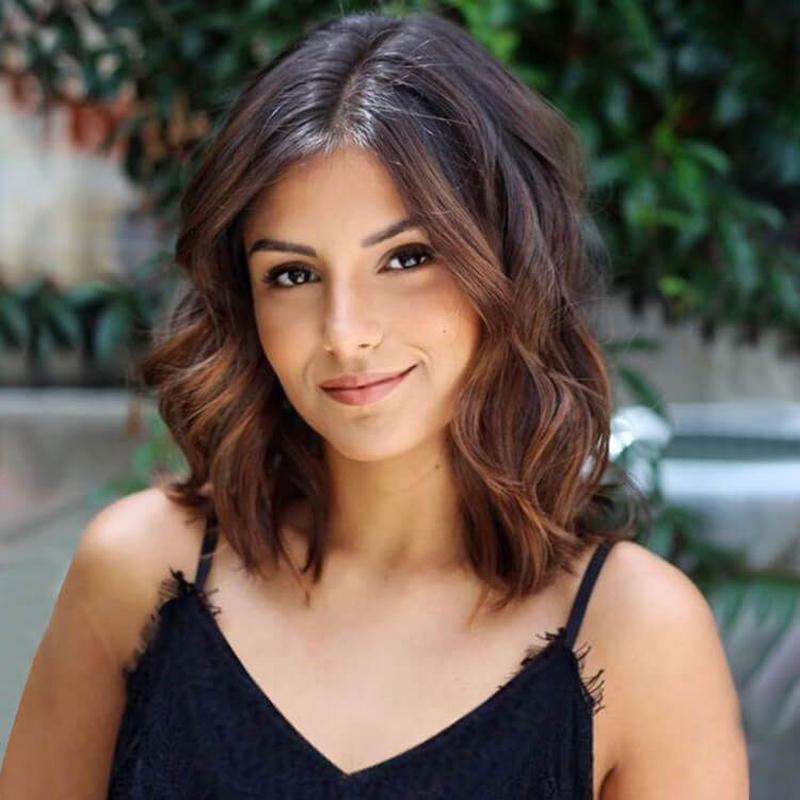 Glueless Highlights Ombre Brown Wavy Bob Wig 5x5 Closure Lace Wig Human Hair