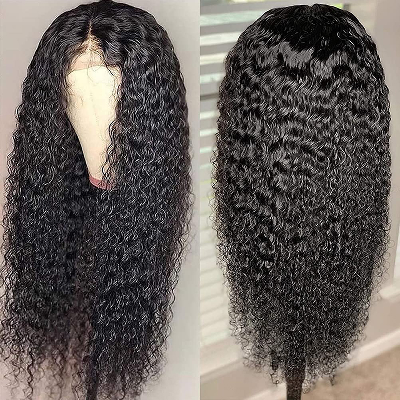 Glueless Water Wave HD Lace Front Wigs 180% Density Deep Curly Closure Wigs