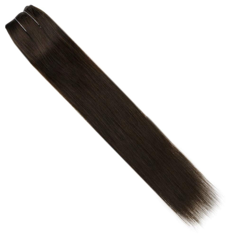 Halo Hair Extensions Darkest Brown #2 Invisible Fish Wire Extensions