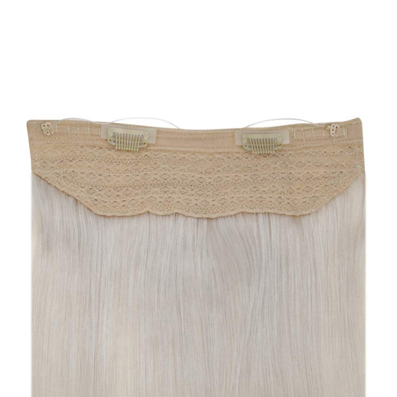 Halo Human Hair Extensions Ice Blonde #1000 Invisible Halo Hair Extension