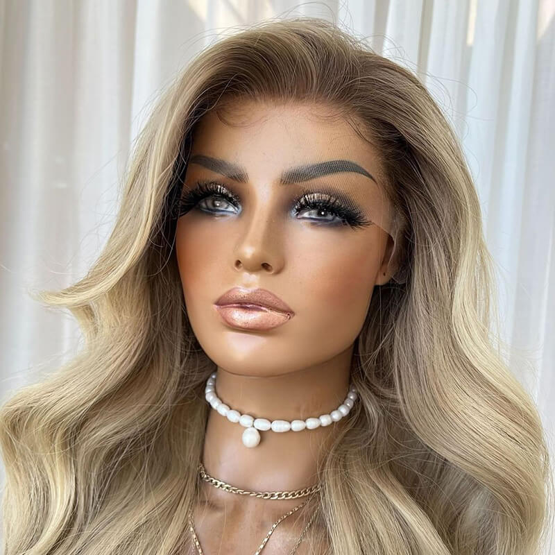 LUVE Honey Blonde Wave Glueless Wig 13x4 Parting Max Lace Front Wig