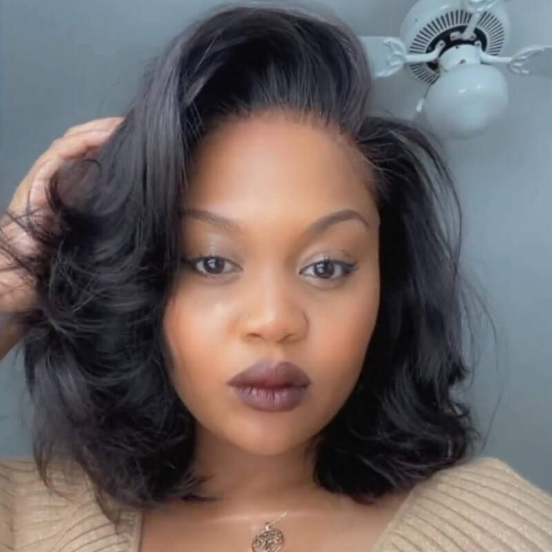 Honey Blonde Highlight | Natural Black Loose Wave Glueless Lace Front Wig 