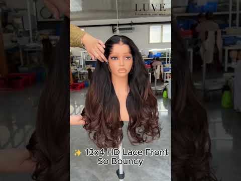 Ombre Brown Body Wave Wig M Hairline 13X4 HD Lace Front Human Hair Wig