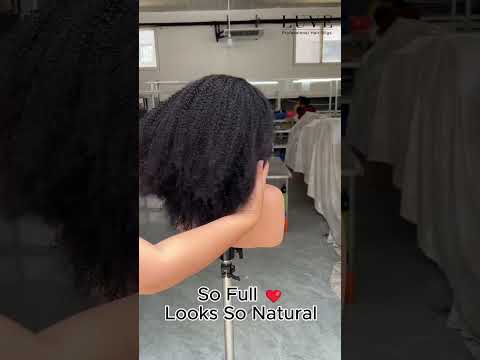 Afro Curly Hair Mid Part Glueless Wigs with 4C Edges HD Lace Front Wig
