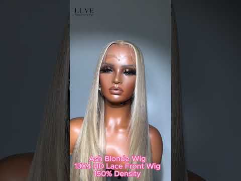 Limited Design Ash Blonde Straight|Wave Glueless13X4 Lace Front Human Hair Wig