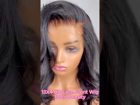 Luve Elegant  Short Bob Body Wave C Part Wig HD Lace Frontal Glueless 100% Human Hair Wig