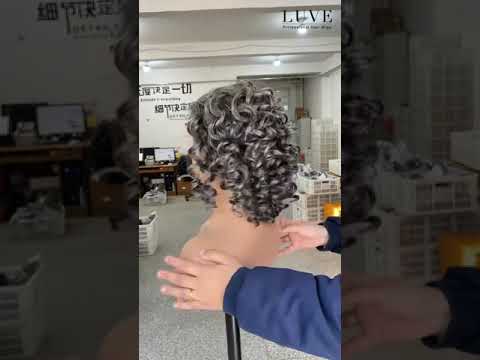 Luve Salt & Pepper Wigs Silver Grey Loose Wave Glueless Lace Front Wig