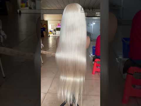 Platinum Blonde #60 Wave | Straight Glueless 13X4 Lace Front Wigs Human Hair