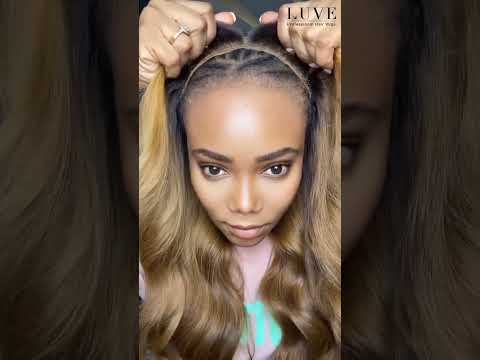 Luve Honey Blonde HD Lace Front Wig T1B/27 Human Hair Wave Wig