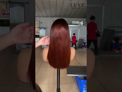 Luve Reddish Brown Body Wave Transparent Lace Glueless Front Lace Wigs