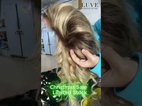 Luve Ombre Blonde Glueless 13X6  HD Lace Body Wave Frontal Wig Pre Plucked 