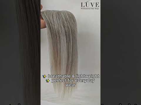 Silver Gray Mono Top Human Hair Toppers for Women