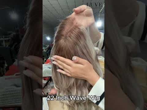 Platinum Ash Blonde Human Hair Wigs Wave Style Pre Plucked & Bleached Knots