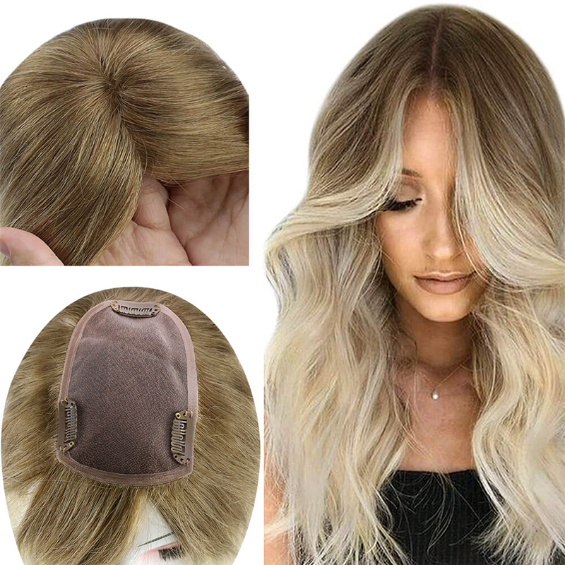 Human Hair Mono Base Toppers 3x5" Lace Base Hairpiece For Women #10/613