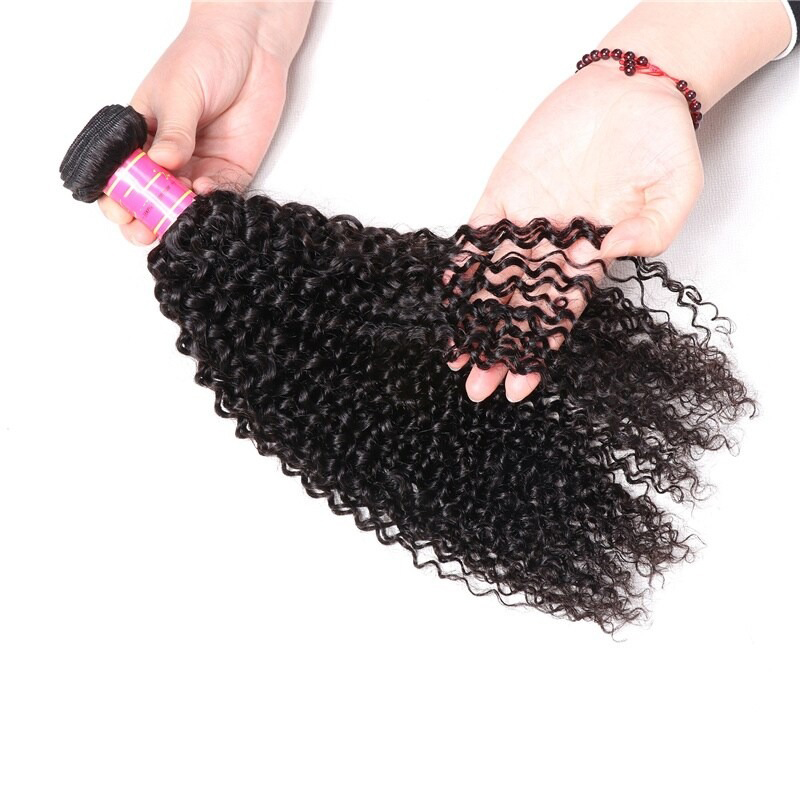 Kinky Curly Hair Weave 1 Bundle 10-30 Inch Virgin Hair Weft Extension