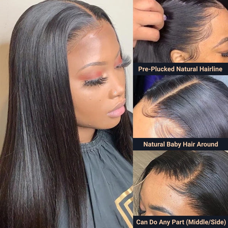 13x4 Lace Front Wigs 150% Density High Quality Human Hair Wigs Straight