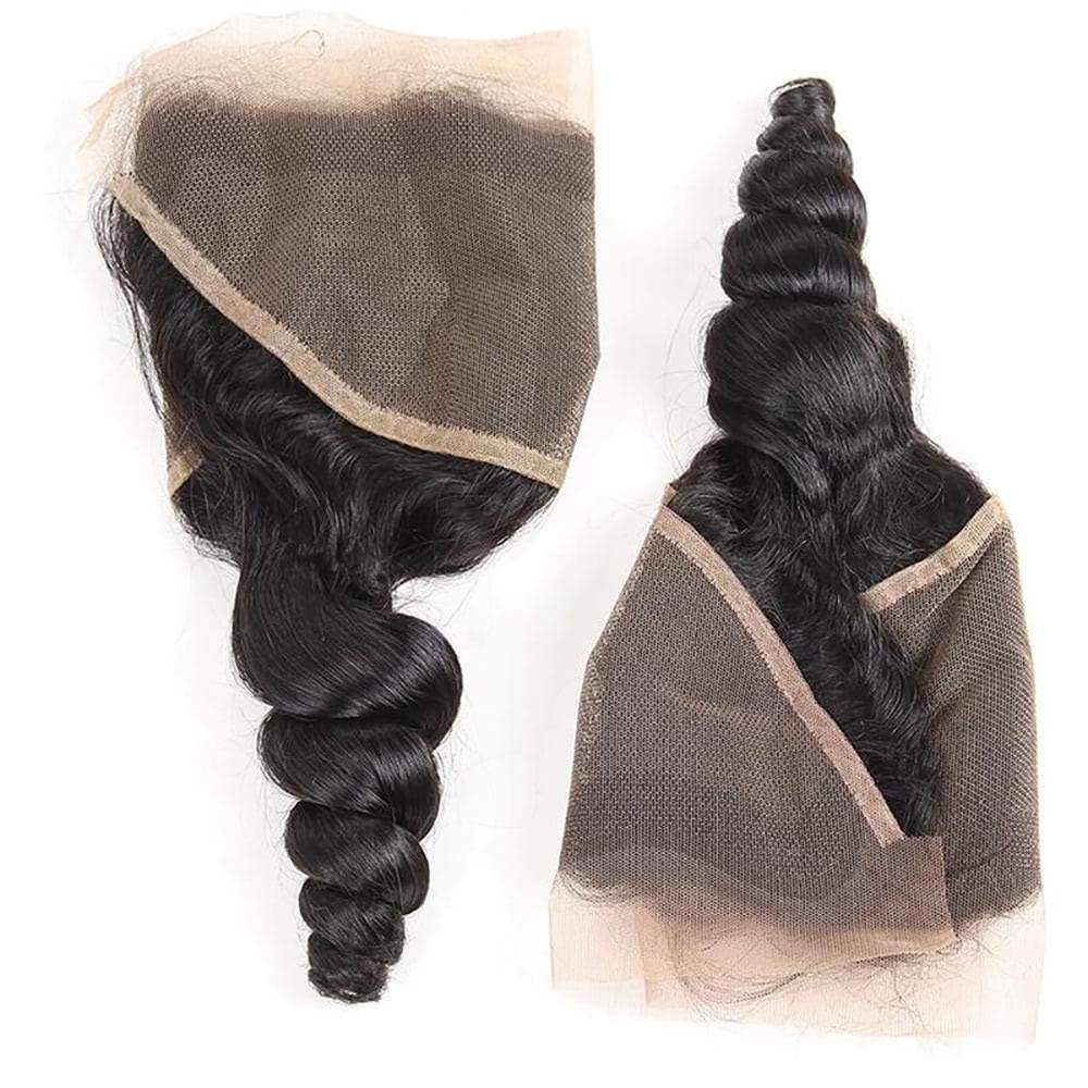 Luve 13x4 Lace Frontal Loose Wave Lace Closure Virgin Human Hair