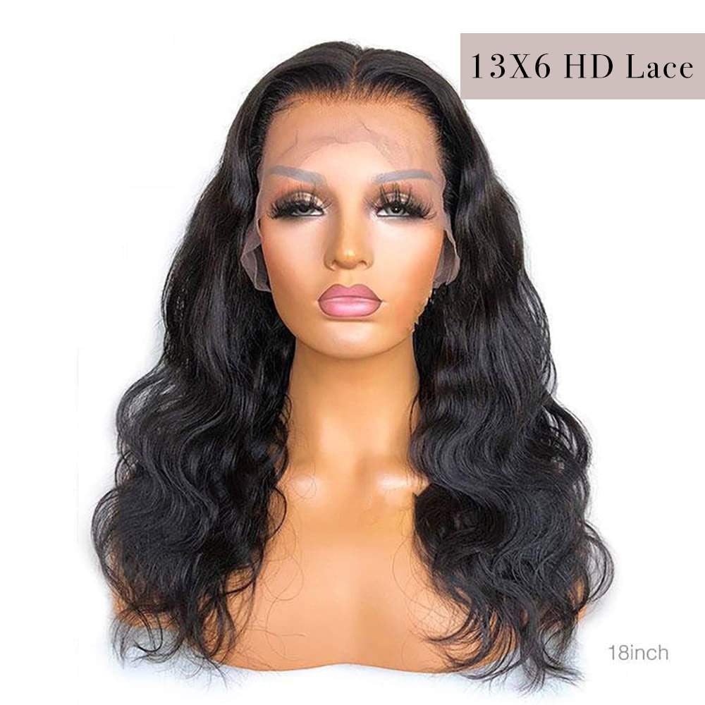 Luve 13X6 Lace Front Wig Body Wave Natural Color Bleached Knots Fake Scalp