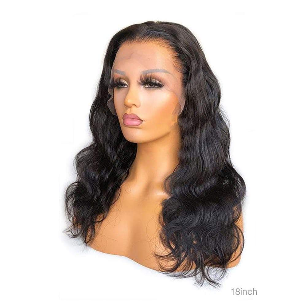 Luve 13X6 Lace Front Wig Body Wave Natural Color Bleached Knots
