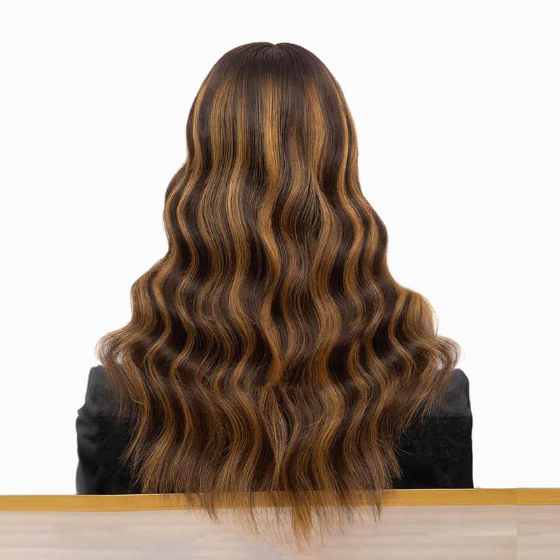 Luve 13x6 Highlight Brown Body Wave HD Lace Human Hair Wigs