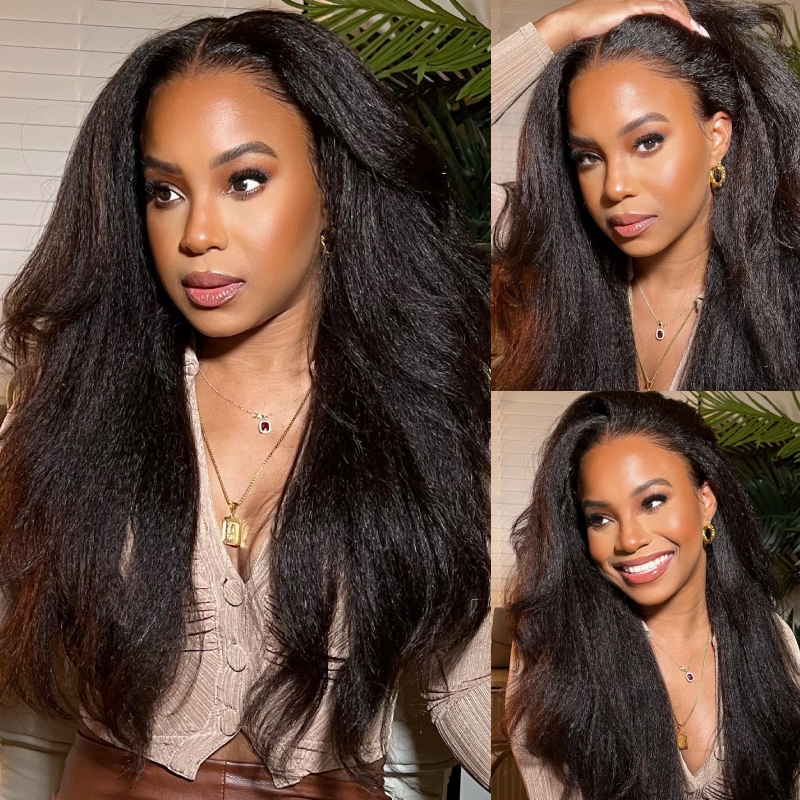 Luve 13x6 Lace Frontal Wig 13x4 Kinky Straight Human Hair Wigs For Women