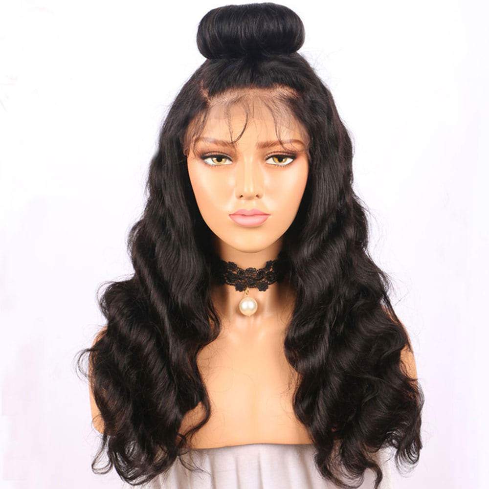 Luve 150% Density Body Wave Full Lace Wig Human Hair Pre-Plucked With Baby Hair