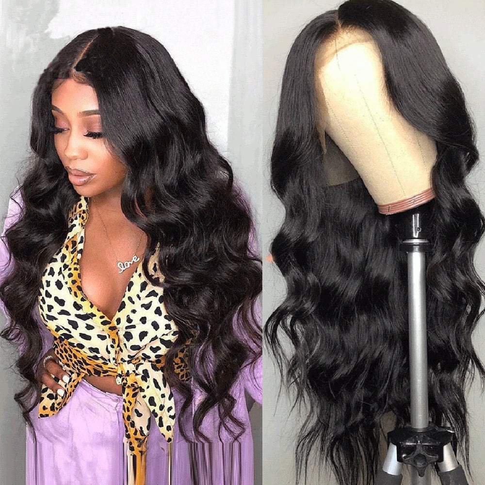 Luve 150% Density Body Wave Full Lace Wig Human Hair Pre-Plucked With Baby Hair