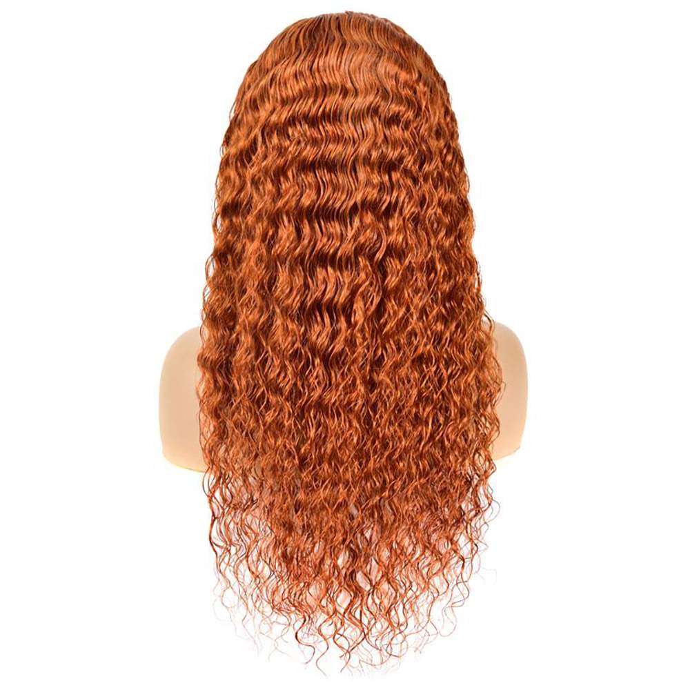 Luve #350 Orange Ginger T Part Human Hair Wig Pre-plucked With Baby Hair