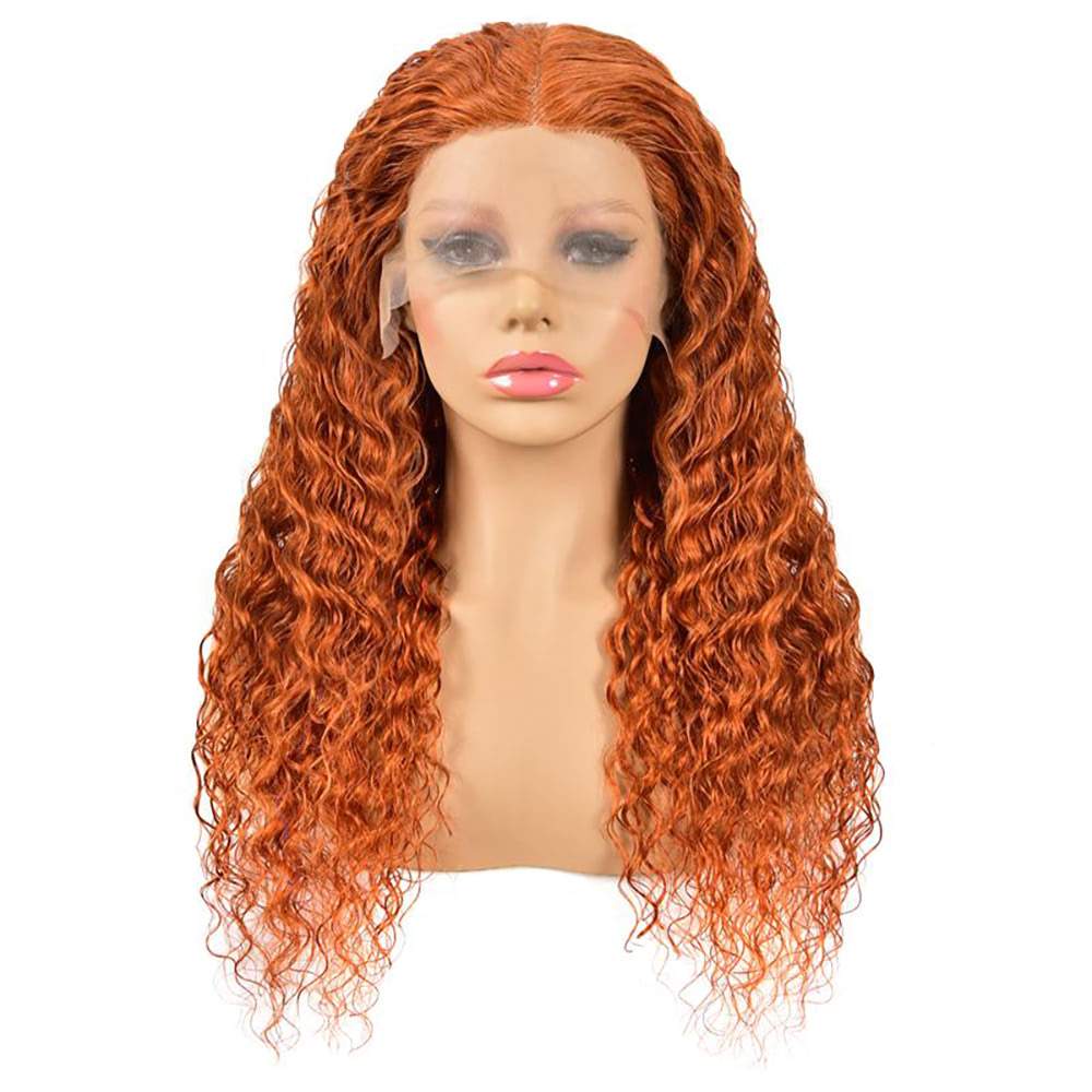 Luve #350 Orange Ginger T Part Human Hair Wig Pre-plucked With Baby Hair