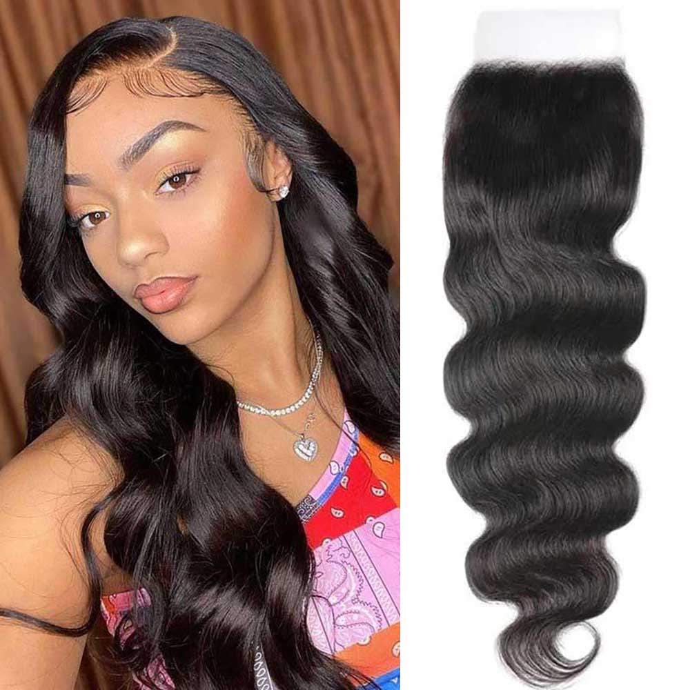 Luve 5X5 HD Lace Closure Body Wave Transparent Lace Closure Virgin Hair