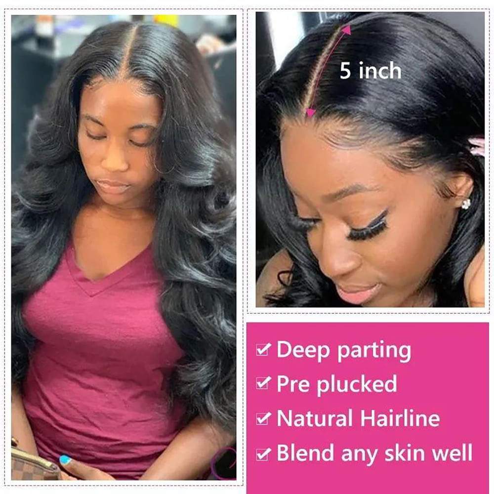 Luve 5X5 HD Lace Closure Body Wave Transparent Lace Closure Virgin Hair