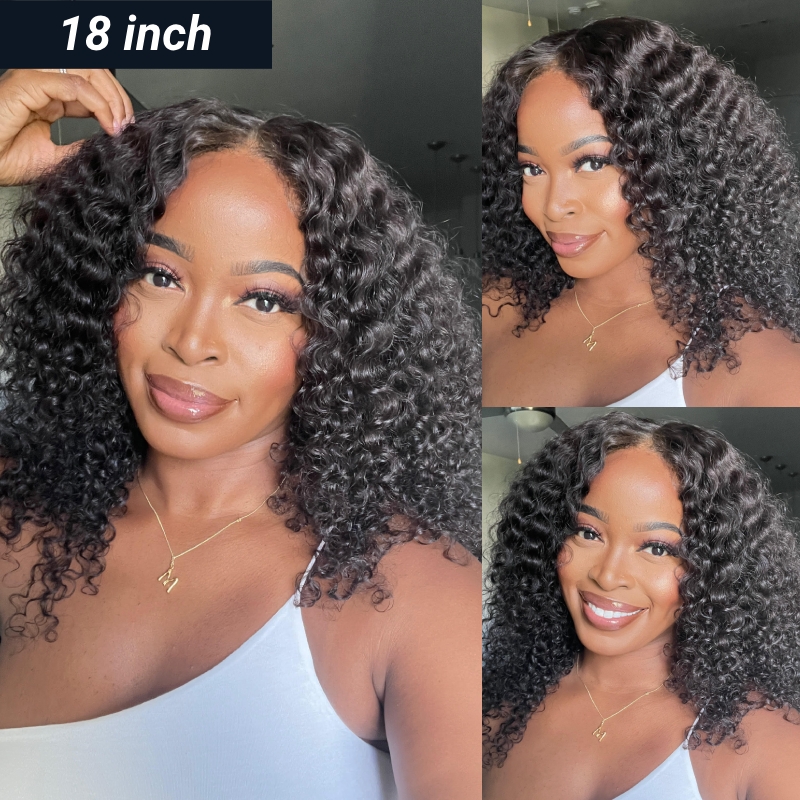 Luve 5X5 Undetectable HD Lace Closure Wigs Glueless Human Hair Curly Wigs