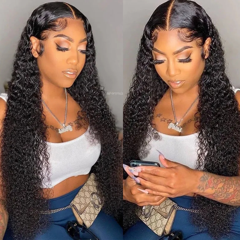 Luve 5X5 Undetectable HD Lace Closure Wigs Glueless Human Hair Curly Wigs