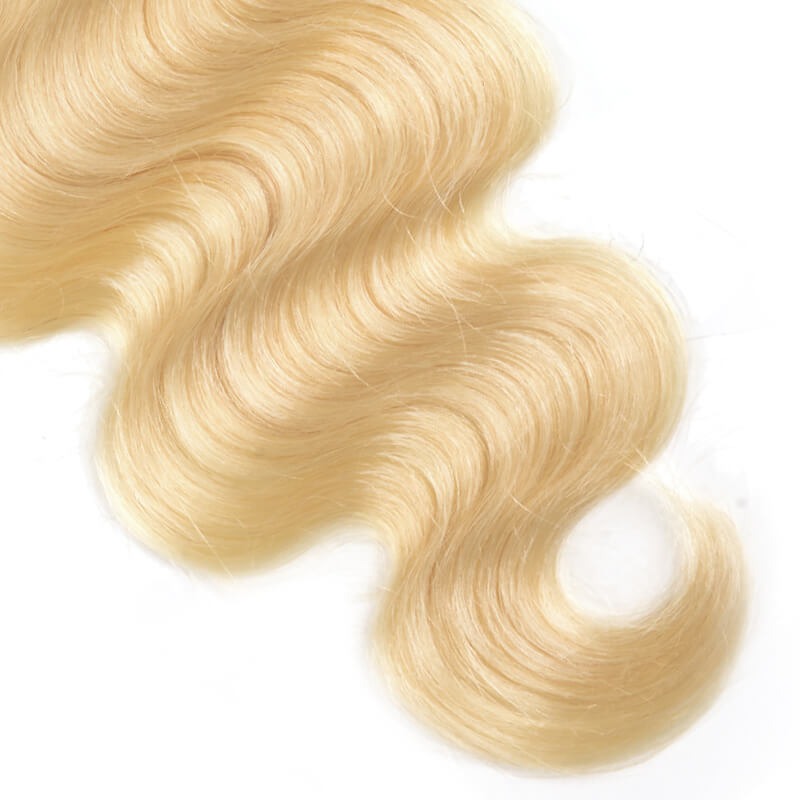 613 Blonde Body Wave 4x4 Lace Closure Transparent or HD Lace Virgin Human Hair