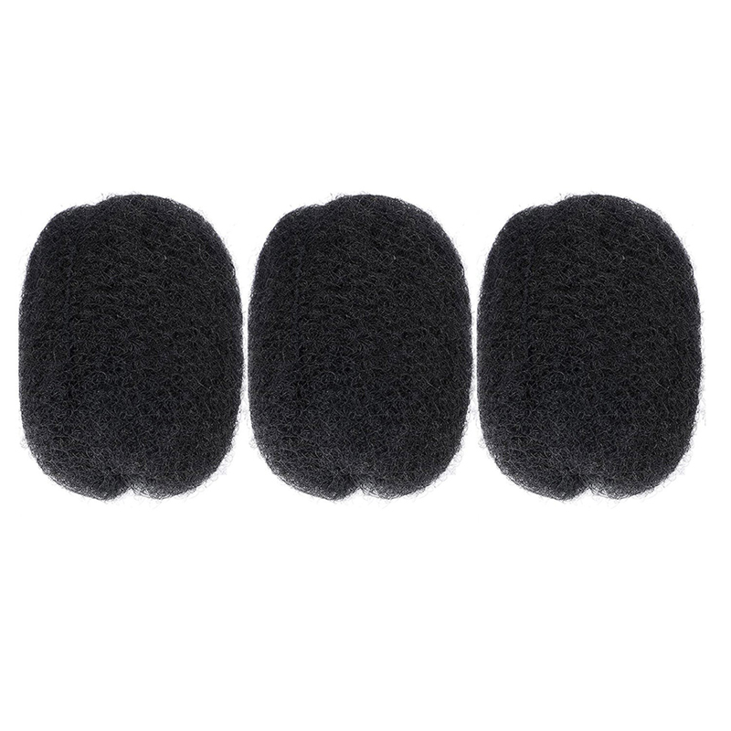 Afro Kinky Bulk For Braiding 100% Human Hair Black Color 3 Packs 150g