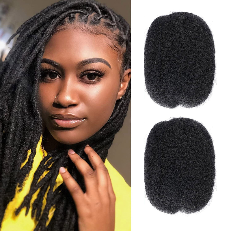 Afro Kinky Bulk For Braiding 100% Human Hair Black Color 3 Packs 150g