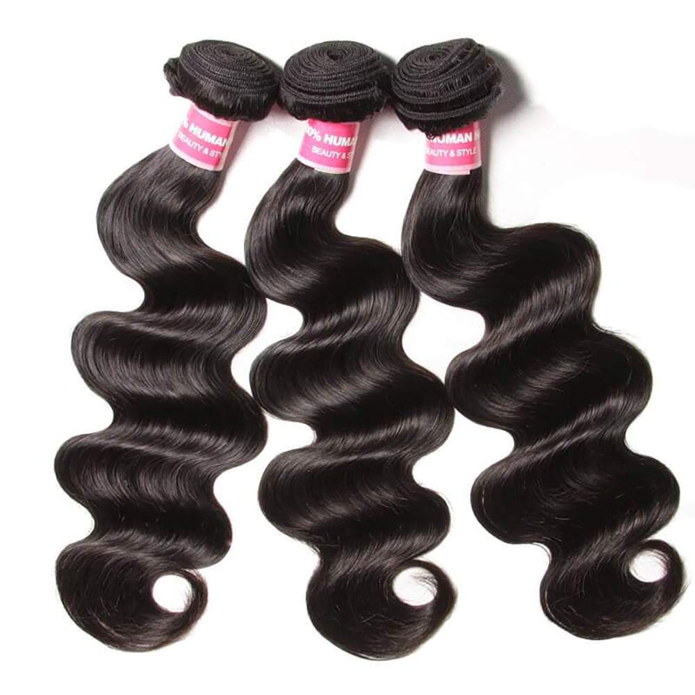 Body Wave 3 Bundles 16 18 20 Inches Human Hair Weave Bundles Natural Color