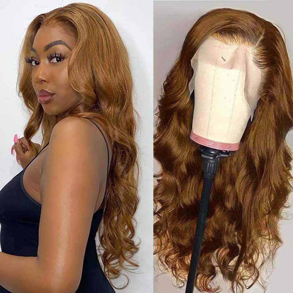 Luve Brown Body Wave | Stright 13X4 Lace Front Wig Human Hair Wig