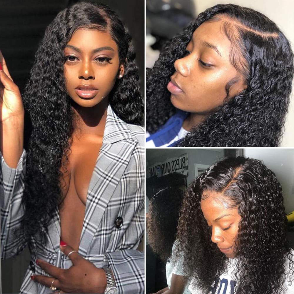Luve Curly 13x4 Transparent Lace Frontal Closure Virgin Human Hair