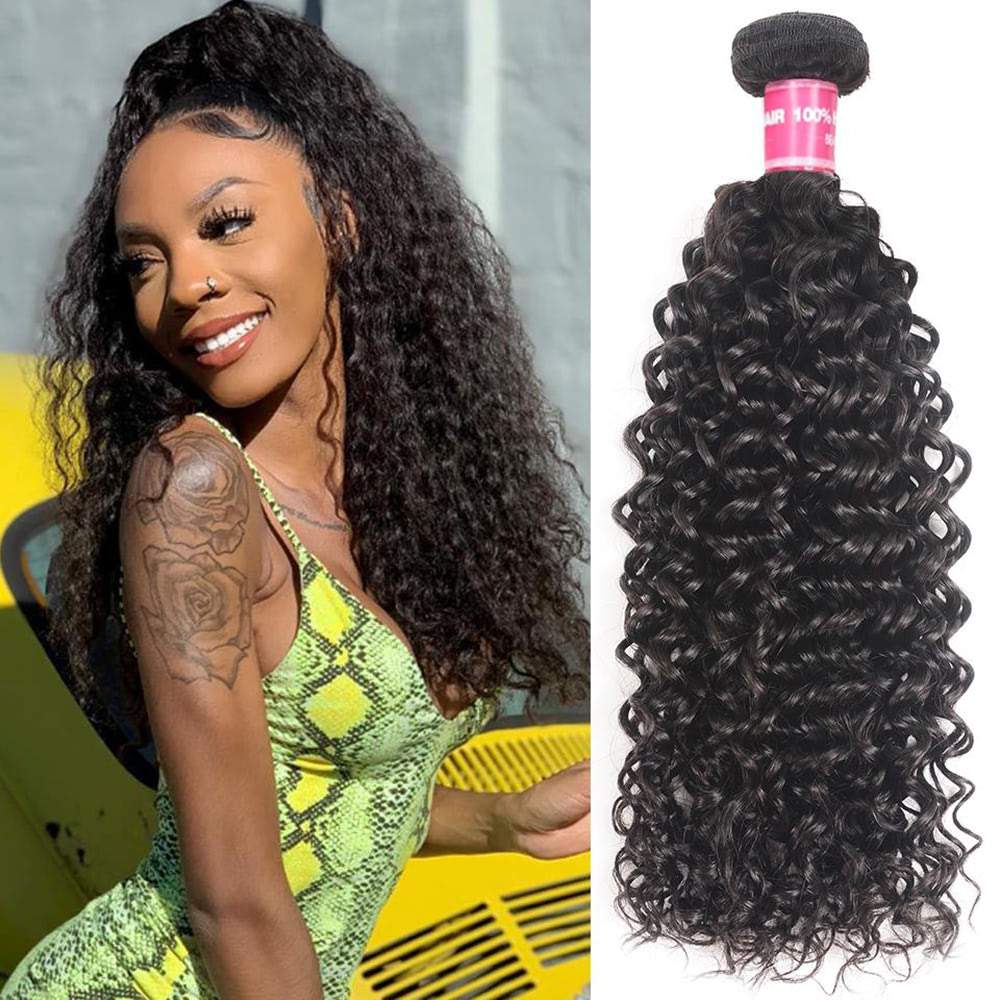 Luve Curly Virgin Hair 1 Bundle Unprocessed Human Hair Extensions