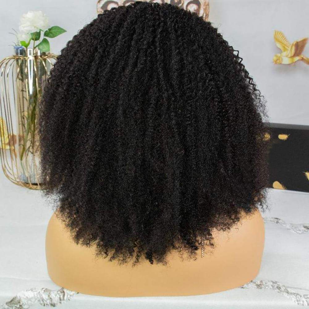 Luve Glueless Kinky Curly Headband Wig Virgin Human Hair 150% Density
