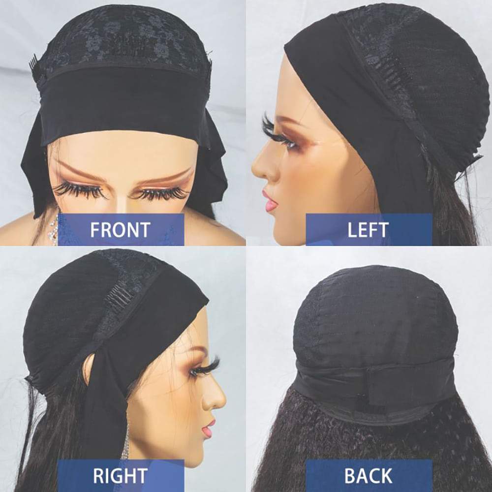 Luve Glueless Kinky Curly Headband Wig Virgin Human Hair 150% Density